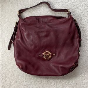Deep Plum Michael Kors Slouchy Handbag